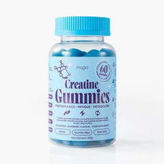 myga Creatine Gummies Blueberry 60 Vegan Gluten-Free Non GMO Lab Tested