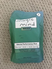 Qty 25 Magic Mind Maxx Energy Focus Drink Shots, Stress Relieving, 5 X 5 Pack