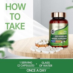 2 BOTTLES—Zooone Lutein Vitamins with Zeaxanthin to Help Maintain Eye Health