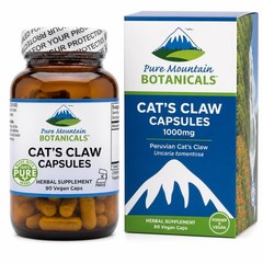Pure Mountain Botanicals Cat’s Claw Capsules – 90 Kosher Vegan Caps with 1000mg