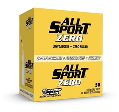 All-Sport Zero – Sports Drink Sticks – 50 Count Pineapple Coconut