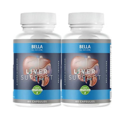 2-Pack Bella All Natural Liver Support – Supports Healthy Liver – 120 Caps