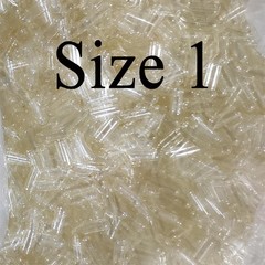 1000 Empty Gel Gelatin Capsules Size 1 Bulk Kosher Separated