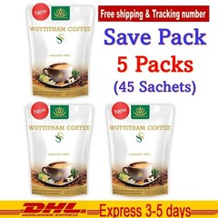 3x Wuttitham Instant Coffee Health Weight Control Slimming Shape Anti Aging DHL