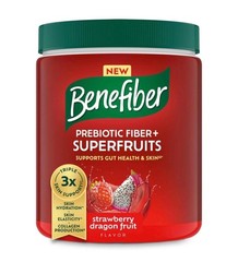 Benefiber Prebiotic Super Fruits Strawberry Dragon Fruit 8.8oz Exp 02/03/2027