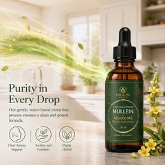 Origin Mullein Drops Natural Herbal Ear & Lung Support Supplement