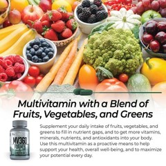 NDS Nutrition MV-360 For Men, 5-in-1 Complete Multivitamin for Men 60 Tablets