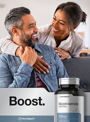 Nicotinamide 500mg | 180 Capsules | Non-GMO, Gluten Free | by Horbaach