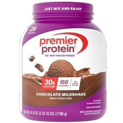 (2 pack) Premier Protein 100% Whey Protein Powder, Chocolate Milkshake, 30g Prot
