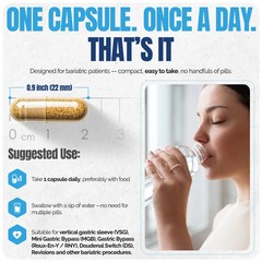 Bariatric Multivitamin Iron-Free (Once-a-day Vegetarian Capsule) Shiny Leaf