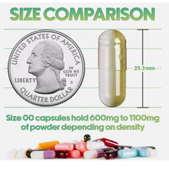 Size 00 Clear Empty Vegan Capsules Vegetarian Veggie Capsules Pills Caps HPMC