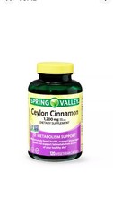 Ceylon Cinnamon Supplement Pills, 1200 mg / 120 Vegetarian Capsules Exp:01/2026