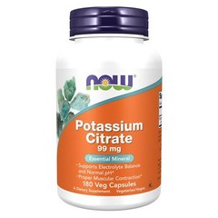 NOW FOODS Potassium Citrate 99 mg – 180 Veg Capsules