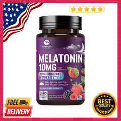 Melatonin 10mg Fast Dissolve Supplements, Sleep Support Supplement for Adults –