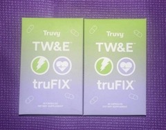 2 Boxes Truvy TW&E + truFIX 60 Capsules Total – New in Box! Exp 10/2027