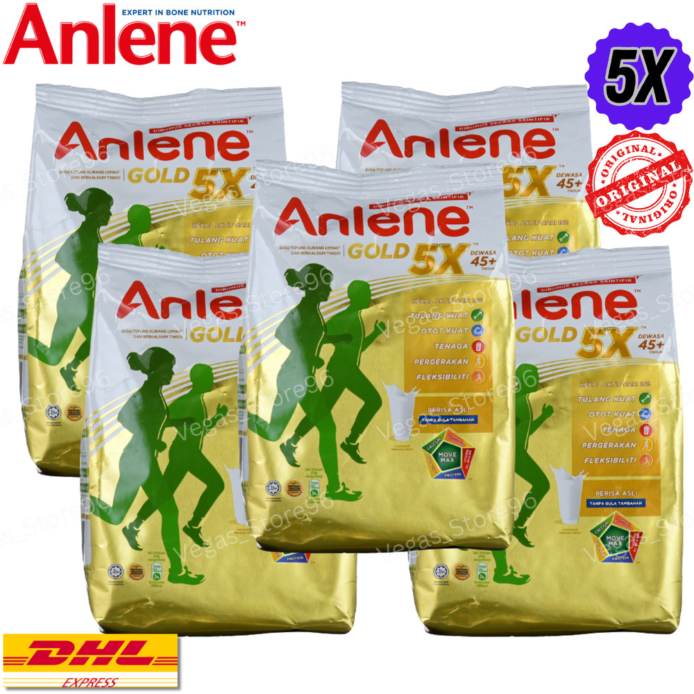 5 X 950g Anlene Gold 5X Milk Powder 1kg Adult 45+ Years Old Or Older DHL EXPRESS
