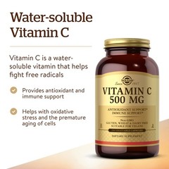 Solgar Vitamin C 500 mg, 250 250 Count (Pack of 1), Standard Packaging
