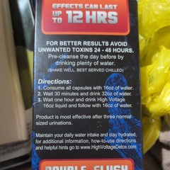 High Voltage Double Flush – one Tropical Orange plus one blue berry– 16oz Liquid