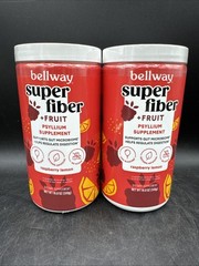 Lot of 2 – Bellway Super Fiber + Fruit Psyllium Husk Raspberry Lemon – 36oz