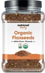 Nutricost Pantry Organic Flaxseeds (2 Pounds) – Whole Brown Flaxseeds