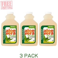 3 Fruit Of The Earth Aloe Vera Juice 100% Hand Cultivated Inner Gel Fillet 32oz.
