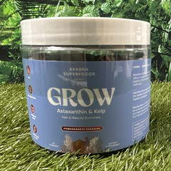 Akasha Superfoods GROW Astaxanthin Kelp Hair Beauty Gummies 60 Pomegranate