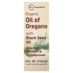 2 X Micro Ingredients, Organic Oil of Oregano With Black Seed Oil, 4 fl oz (118