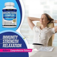 NEW Magnesium complex supplement: 1000mg of 8-element magnesium, 90 capsules+++-