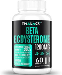 1200MG Beta Ecdysterone Supplement, 98% Maximum Purity Ecdysterone Supplements f