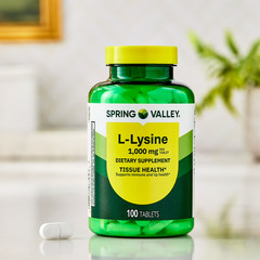 Spring Valley L-lysine Tablets 1000 mg 100 Tablets Fresh Stock Free Shipping