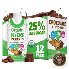 Organic Kids Nutritional Protein Shakes Chocolate Healthy Snacks 8g Protein