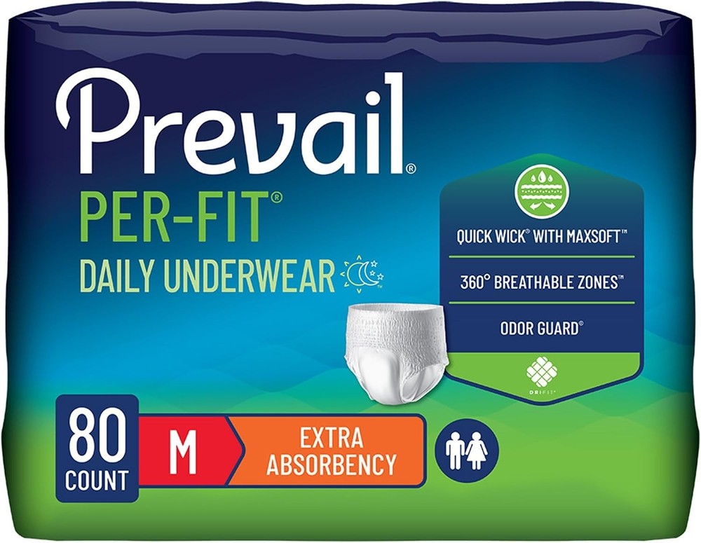 Prevail Per-Fit Daily Protective Underwear, Unisex Adult Disposable Adult Diap