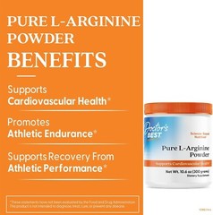 10.6 oz L-Arginine Powder by Doctors Best – Boost Heart Health & Endurance