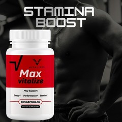 (1 Pack) Max Vitalize Advanced Male Support Supplement MaxVitalize 60 Capsules