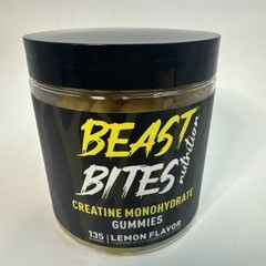 Beast Bites Creatine Gummies Lemon Flavor Exp 1/27