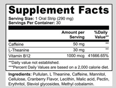 PuR EvL – Edible Energy Strips (30 Strips – Cranberry)