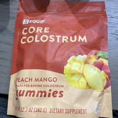 EQUIP Foods Core Colostrum Peach Mango Gummies Dietary Supplement 04/2027