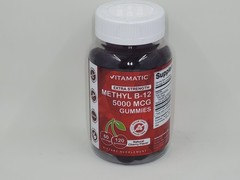 Methyl B-12 Gummies, Natural Cherry, 120 Gummies (5,000 Mcg) Exp Oct 2026