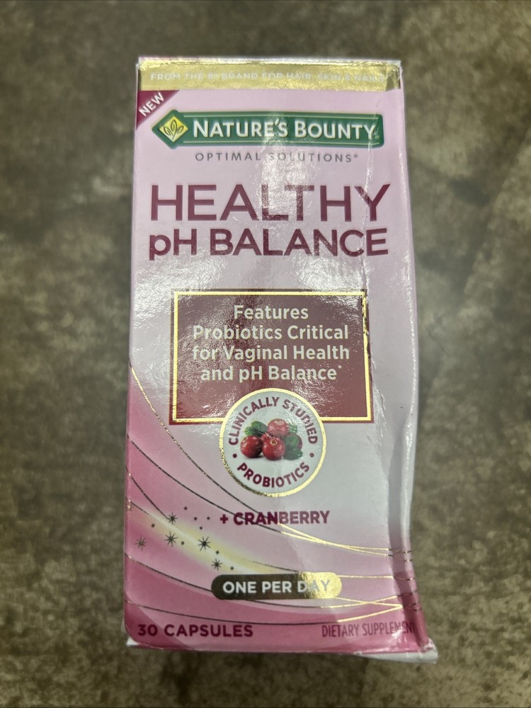 Natures Bounty Optimal Solutions HAIR pH BALANCE 30 capsules Cranberry 01/2026