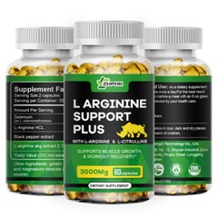 L-Arginine 120 Nitric Oxide,Testosterone Booster,Energy Support Capsules 3000 mg