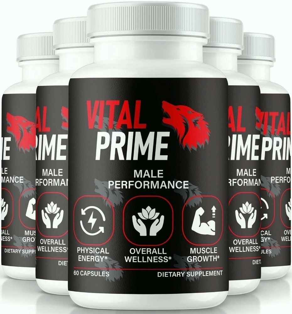 (5 Pack) Vital Prime for Men, VitalPrime Pills for ed, Advanced Male Support 60c