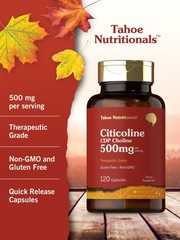 Citicoline 500mg | 120 Capsules | CDP Choline Supplements | Therapeutic Grade…