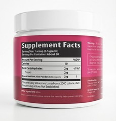 Max Strength Beet Root Juice Powder – 20:1 Concentrate, 60,000 mg Organic, Nitri