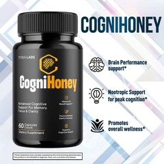 (5 Pack) CogniHoney Pills – Brain Health & Cognitive Support Supplement 300 Caps
