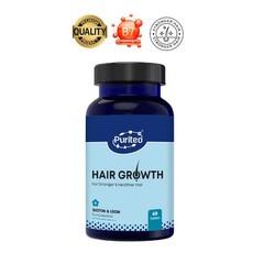 PURI.TEO Biotin 60 Tablets Hair Growth Skin Nail Support