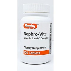 Rugby Nephrovite B and C Complex Supplement Tablets 100ct -Expiration 03-2026