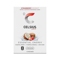 Essential Energy Strawberry Coconut Mix: , Gluten-Free 14 Sticks for Travel