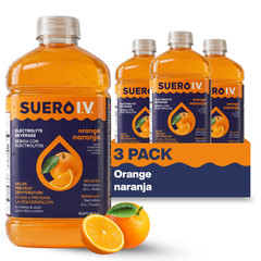 Suero I.V. Electrolyte Drink, Orange Flavor 33.8 fl oz – Hydrate (3-Pack)