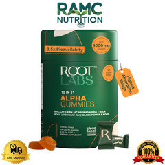 HOT-Root Labs Alpha Gummies | 4000 mg Pure Himalayan Shilajit | 60 Gummies