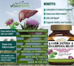 360 Capsules liver clean and detox 120 each chardon de marie Cardo Mariano